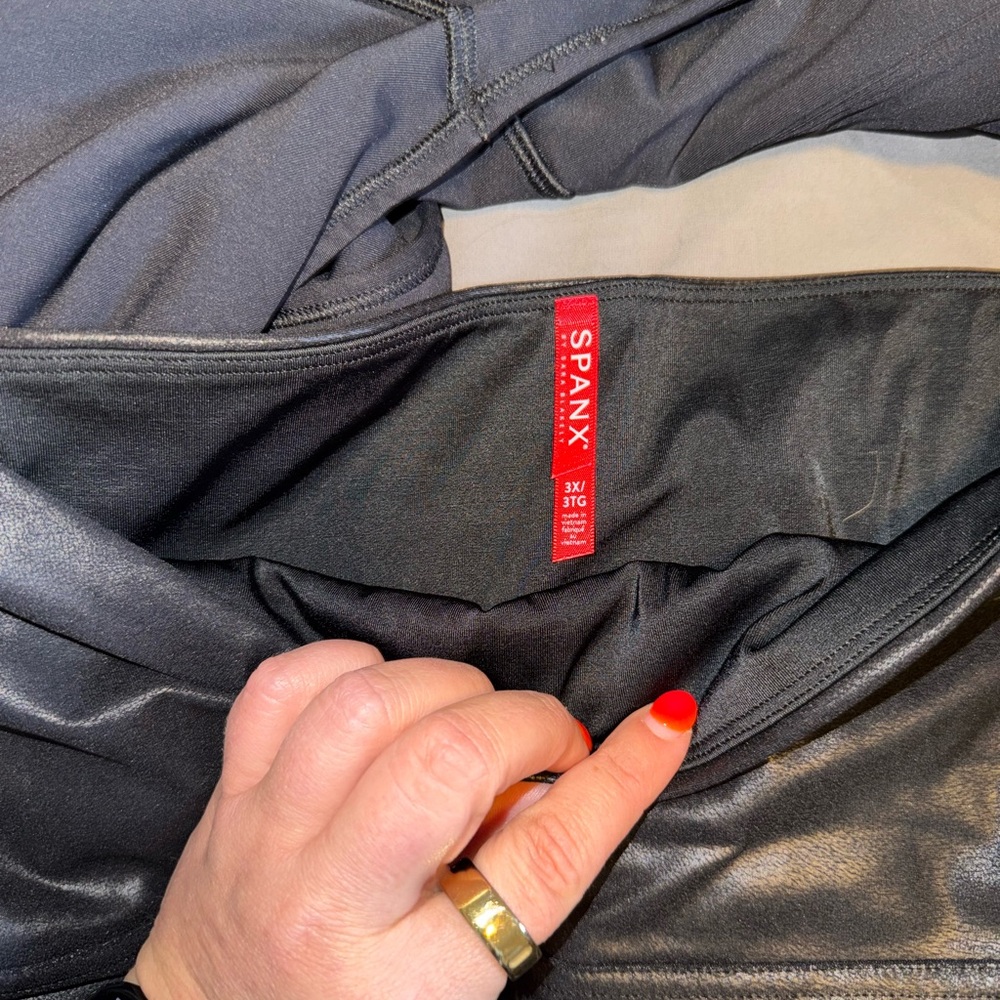 SPANX faux leather Leggings